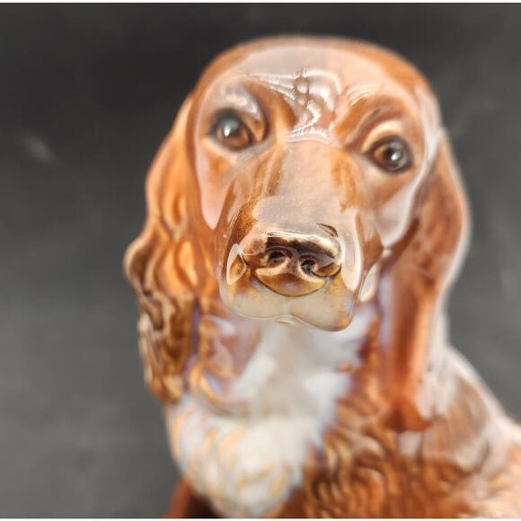 Sweet Ceramic Cocker Spaniel Needs A New Home! 8" Tall Perfect Condition Vintage - Picture 1 of 9